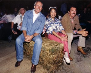 Sandy McPeak, Ramona LeBaron, and Chad Everett