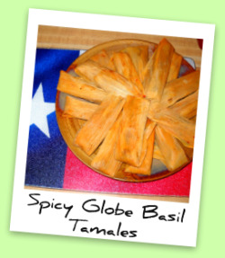 Spicy Globe Basil Tamales